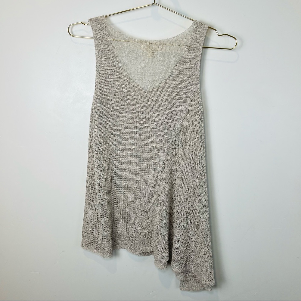 Eileen Fisher Asymmetrical Linen Knit Tank S - Picture 2 of 5